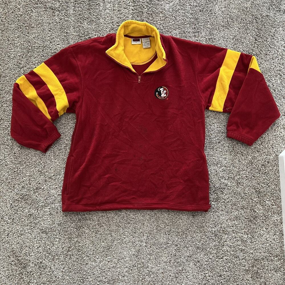 Vintage Iron Knights Athletics Florida State Seminoles 1/4 Zip Fleece Size XL